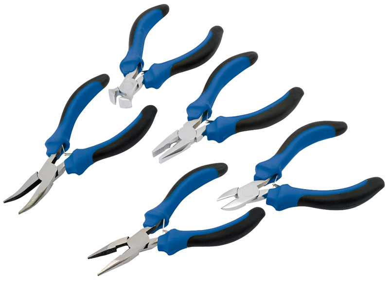 5 Piece Soft Grip Mini Pliers Set - 12544 