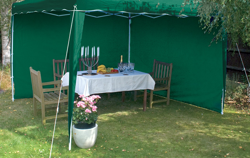 2 X Green Gazebo Side Panels - 3m X 1.9m - 12892 