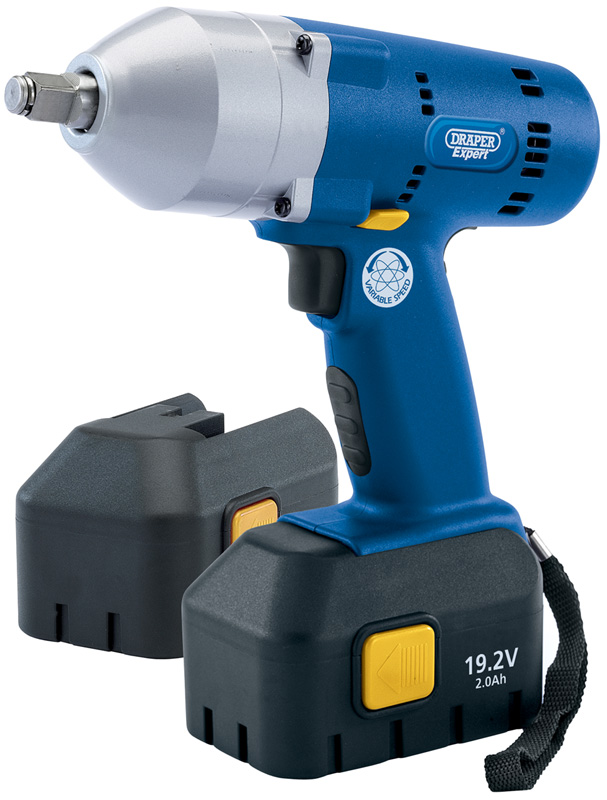 19.2V Cordless 1/2" Square Drive Impact Wrench With Two NI-MH Batteries - 13507 