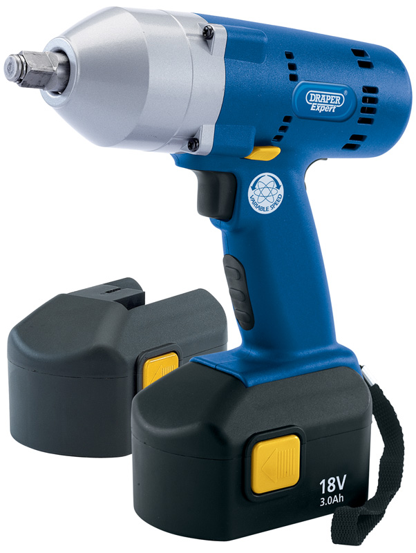 18v Cordless 1/2" Square Drive Impact Wrench With Two LI-ION Batteries - 13510 