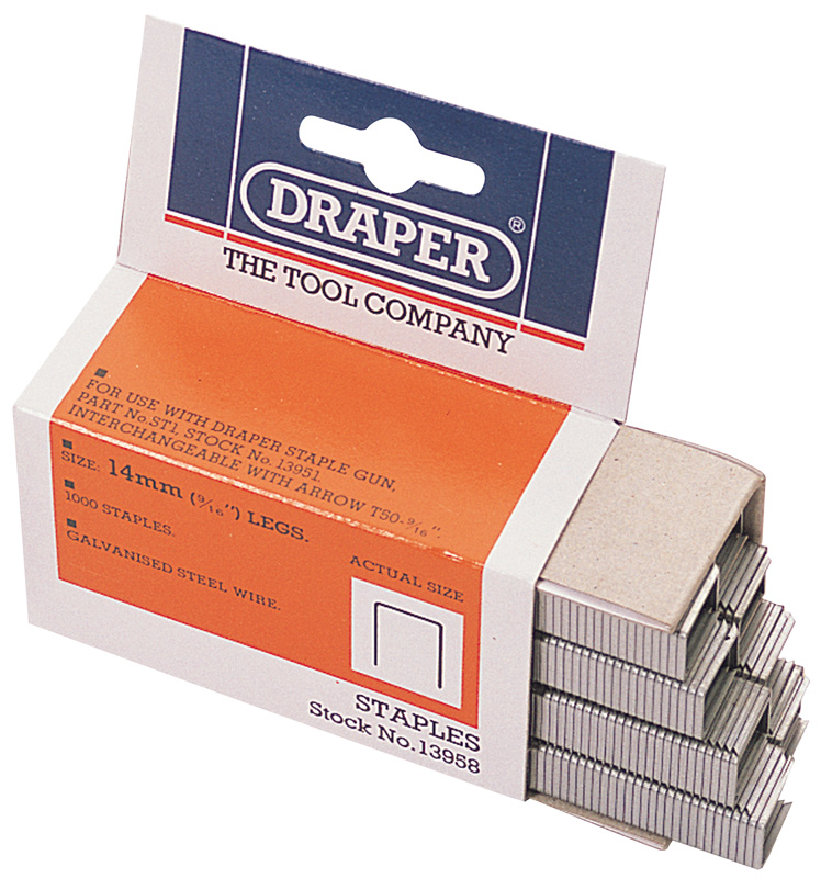 1000 X 14mm Heavy Duty Staples - 13958 