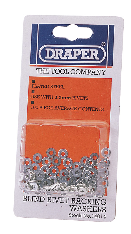 100 X 3.2mm Rivet Backing Washers - 14014 