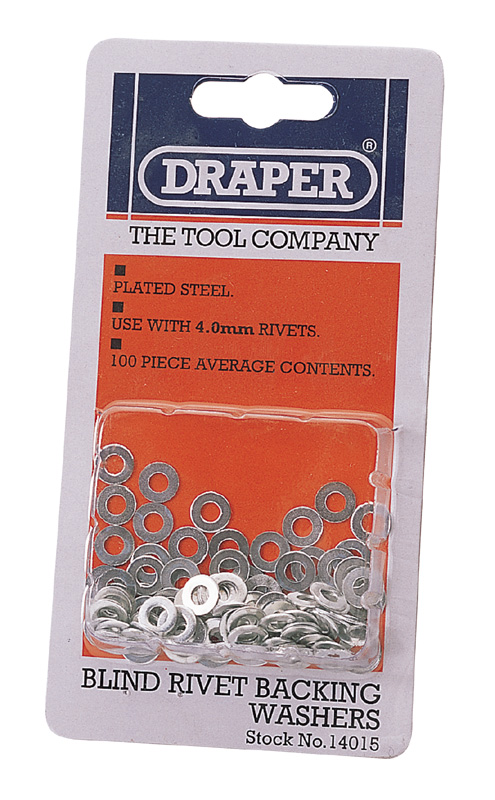 100 X 4mm Rivet Backing Washers - 14015 