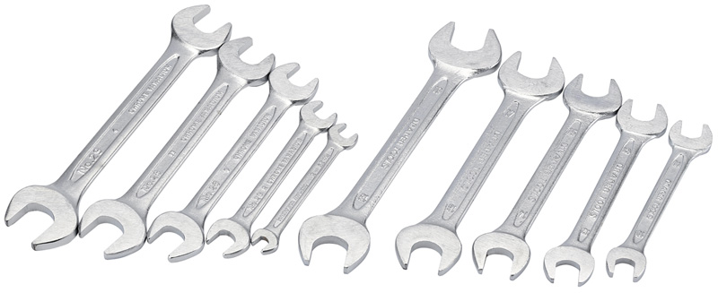 10 Piece MM/AF Combined Open End Spanner Set - 19512 