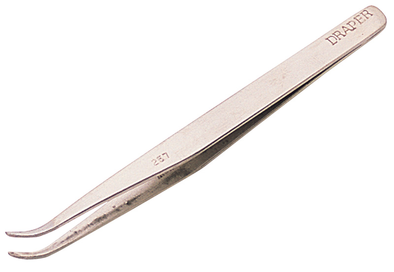 120mm Fine Point Curved Tweezers - 19672 