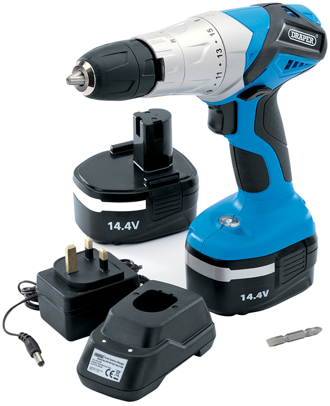 14.4V Cordless Hammer Drill With Two Batteries - 20495 