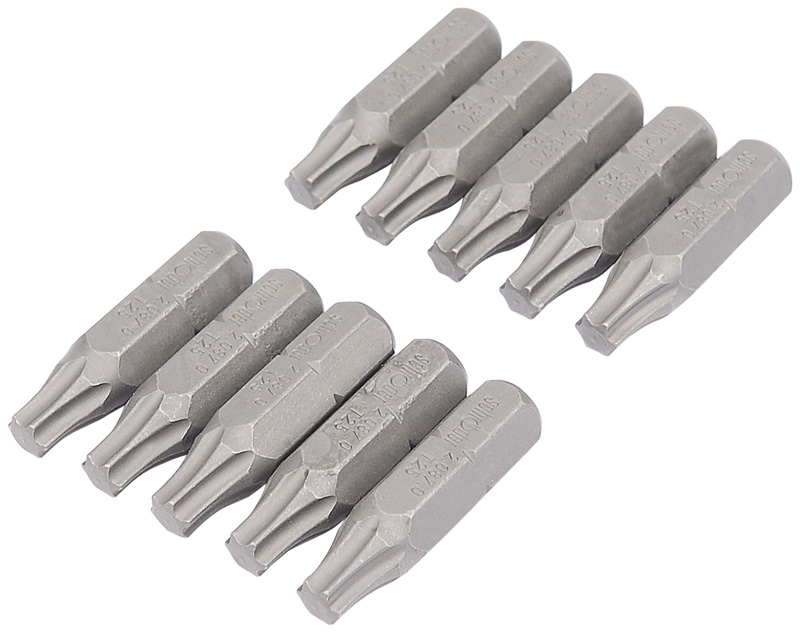 Expert Bag Of 10 T25 Torx X 26mm X 1/4" Hexagon Shot Blast Screwdriver Bits - 20918 