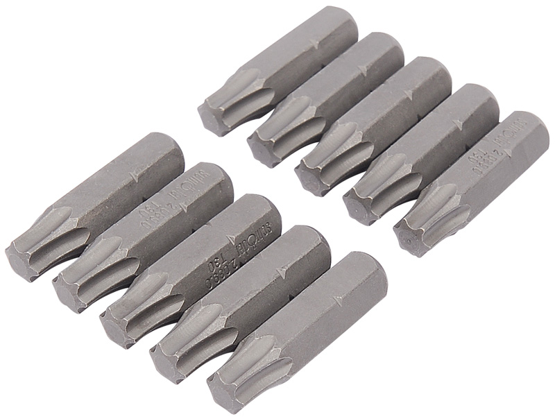 Expert Bag Of 10 T30 Torx X 26mm X 1/4" Hexagon Shot Blast Screwdriver Bits - 20920 