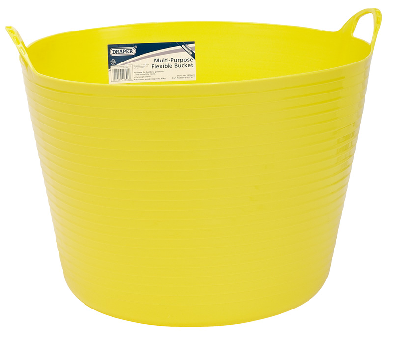 60L Multi Purpose Flexible Bucket - Yellow - 22306 