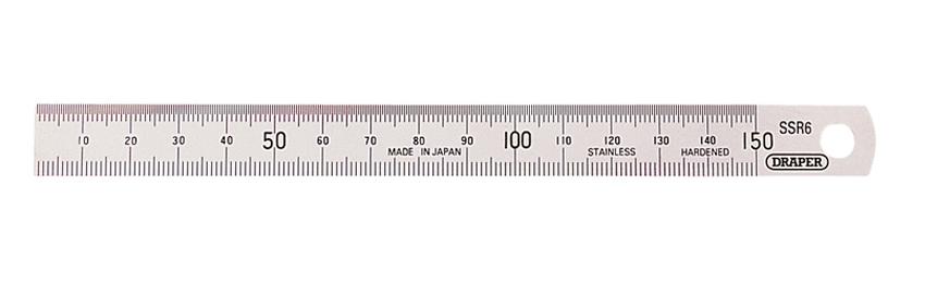 Expert 150mm 6" Stainless Steel Rule - 22670 