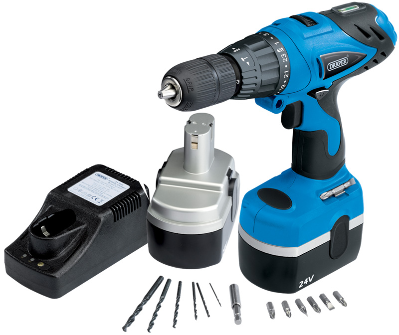 24V Cordless Combi Hammer Drill With Two Batteries - 23031 