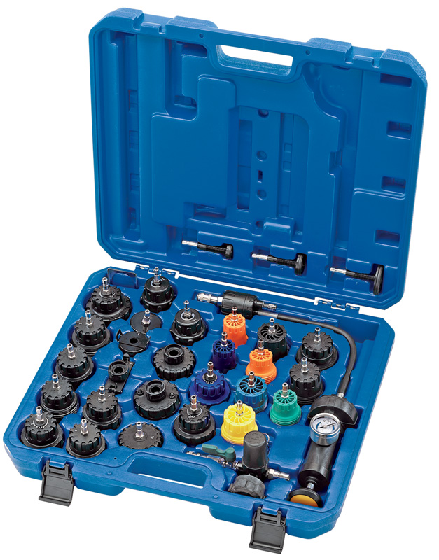 Expert 33 Piece Radiator And Cap Pressure Test Kit - 23420 