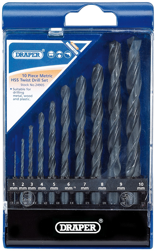 10 Piece Metric HSS Drill Set - 24905 