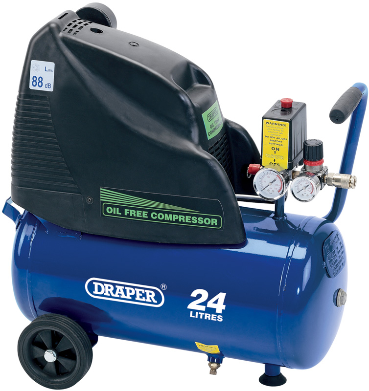 24L 230V 1.1KW Oil-Free Air Compressor - 24978 