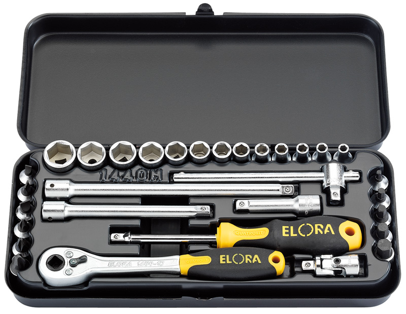 31 Piece 1/4" Square Drive Elora Metric Socket Set - 25931 