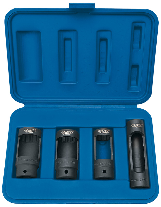 Expert 4 Piece 1/2" Square Drive Diesel Injector Socket Set - 27437 