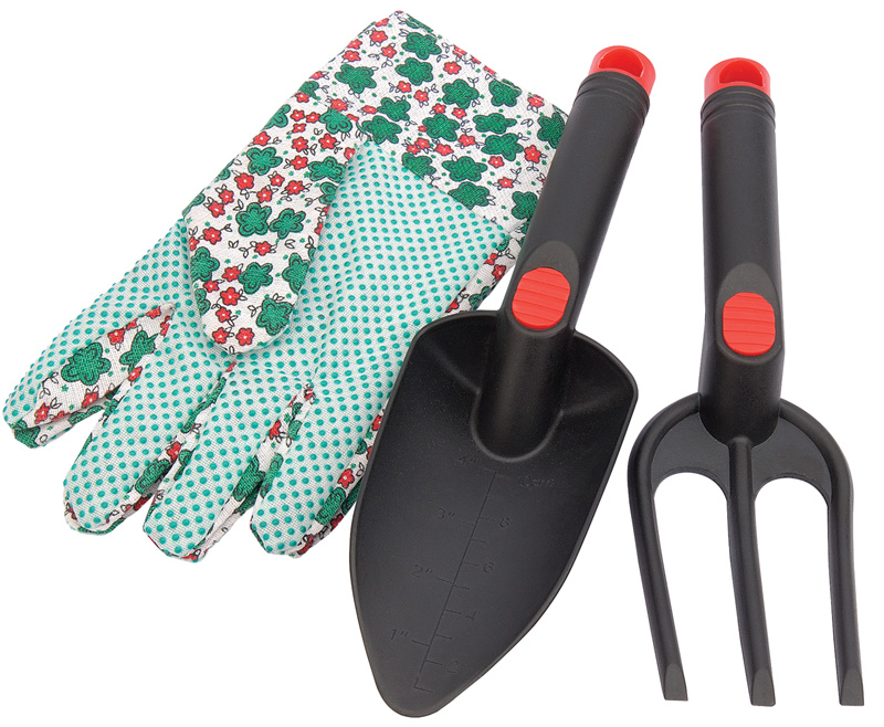 DIY Series 3 Piece Hand Fork, Trowel And Glove Set - 28162 