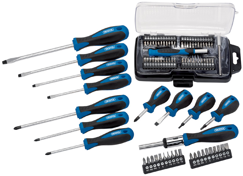 82 Piece Soft Grip Screwdrivers And Ratchet Screwdriver Bit Set - 31152 