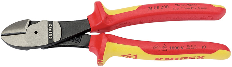 Expert Knipex 200mm Fully Insulated High Leverage Diagonal Side Cutters - 31929 