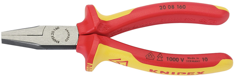 Expert Knipex 160mm Fully Insulated Flat Nose Pliers - 31968 