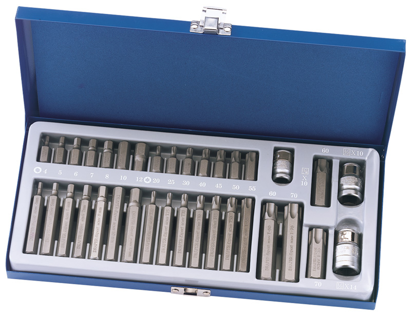 Expert 35 Piece TX-Star And Hexagon Mechanics Bit Set - 33614 