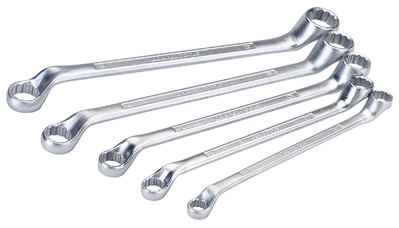 5 Piece Cranked Metric Ring Spanner Set - 35089 