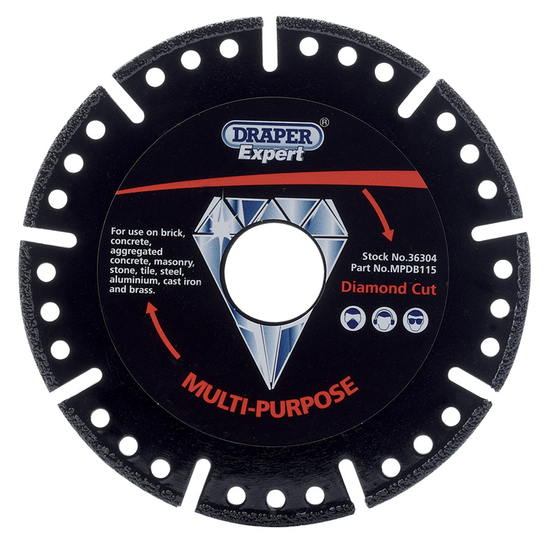 115 X 22.2mm Multi-Purpose Segmented Diamond Cutting Blade - 36304 