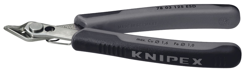 Expert 125mm Knipex Non Bevel Electrostatic Super Knips - 37069 