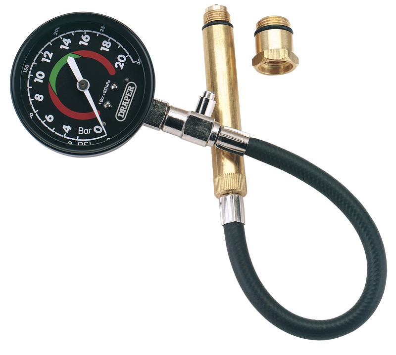 Petrol Engine Compression Tester 0-300PSI/0-21bar - 37442 