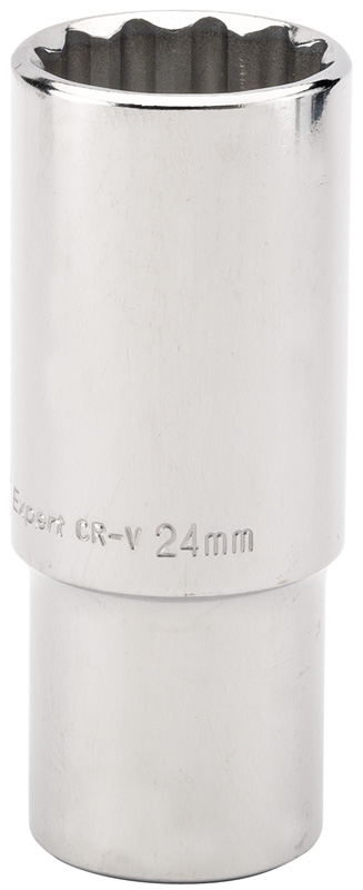 Expert 24mm 1/2" Square Drive Hi-Torq® 12 Point Deep Socket (Sold Loose) - 38019 