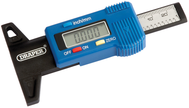 Digital Tyre Tread Depth Gauge With Plastic Body - 39590 