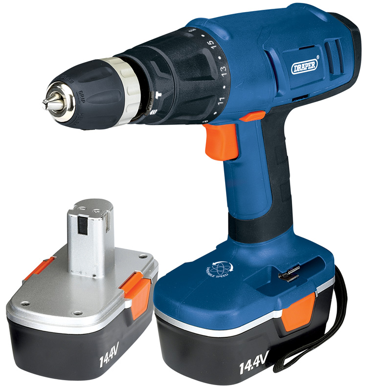 14.4V Cordless Hammer Drill With Two Batteries - 40763 