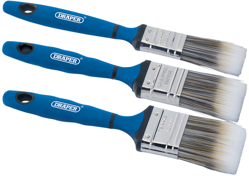 3 Piece Soft Grip Paint Brush Set - 41372 