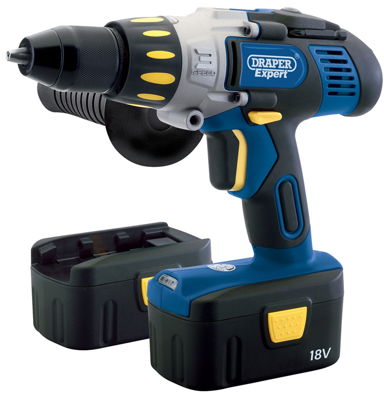 Expert 18v Electronic Cordless Combination Hammer Drill With Two NI-CD Batteries - 41426 