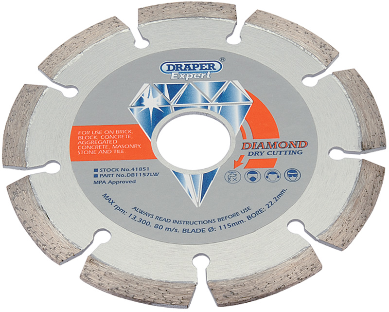 Expert 115 X 22.2mm Segmented Diamond Blade - 41851 