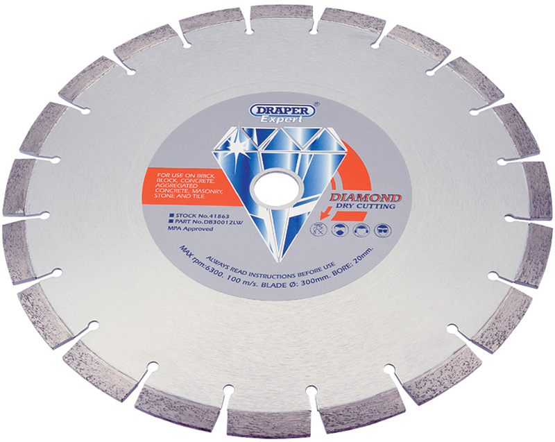 Expert 300 X 20.0mm Paving Slab Segmented Diamond Blade - 41863 