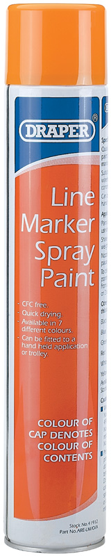 750ml Orange Line Marker Spray Paint - 41912 
