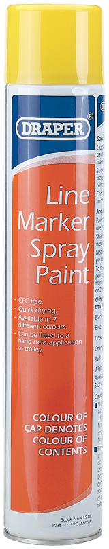 750ml Yellow Line Marker Spray Paint - 41916 