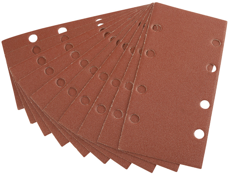 Ten 90 X 187mm 120 Grit Aluminium Oxide Sanding Sheets - 42620 