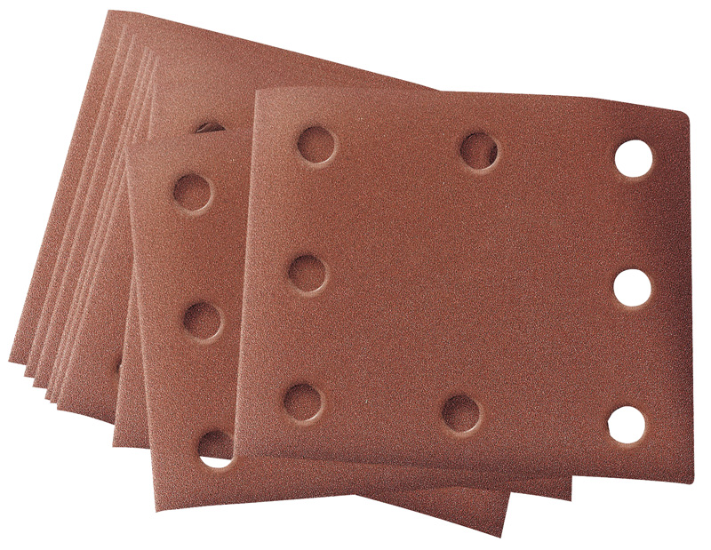 Ten 104 X 112mm 60 Grit Aluminium Oxide Sanding Sheets - 42622 