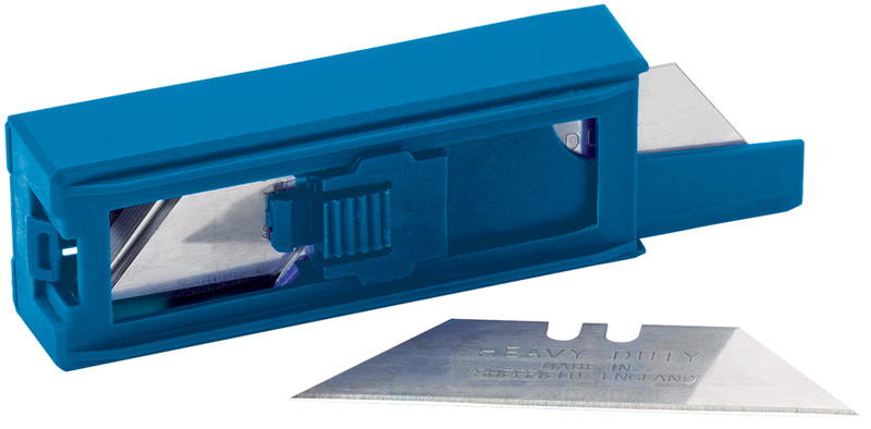 Dispenser Of 10 Two Notch Trimming Knife/Window Scraper Blades - 43388 