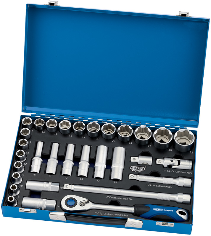 Expert 31 Piece 1/2" Square Drive Metric Socket Set - 43647 