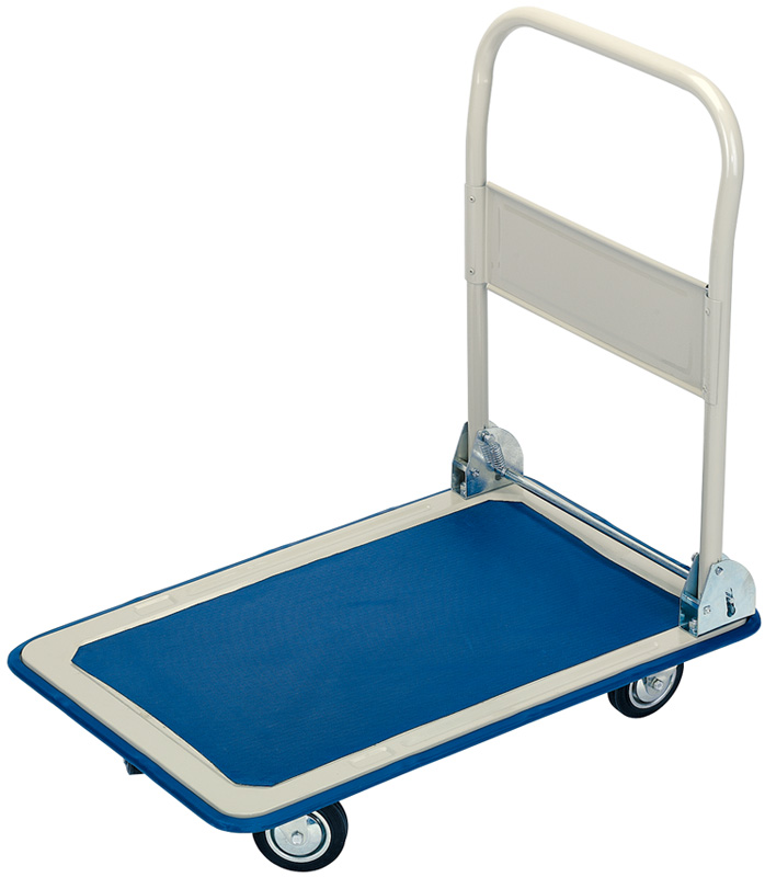 150KG Platform Trolley With Folding Handle - 630 X 480 X 850mm - 44005 