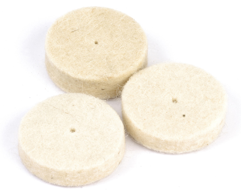 Bag Of 3 24mm X 6mm Felt Polishing Wheels For 95W Multi Tool Kit - 44472 