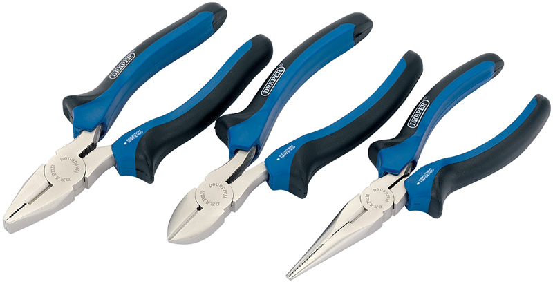 3 Piece Soft Grip Pliers Set - 45864 