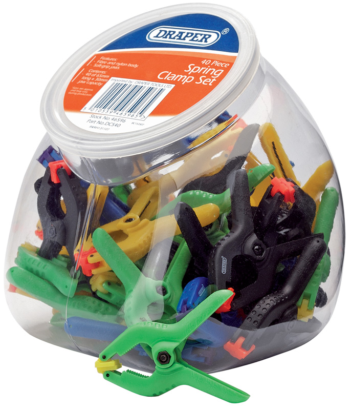 40 Spring Clamps In Plastic Jar - 46596 - SOLD-OUT!! 