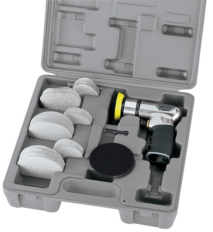 Expert 50/75mm Compact Dual Action Soft Grip Air Sander Kit - 47617 