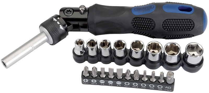 Expert 20 Piece Ratchet Screwdriver, Socket And Bit Set - 48301 