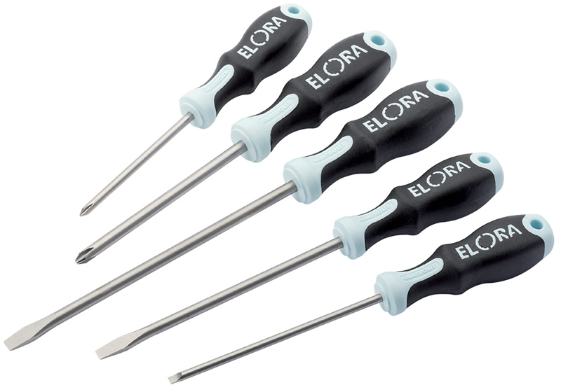 Elora 5 Piece Stainless Steel Engineers Screwdriver Set - 49129 