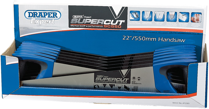 Expert Supercut® 550mm/22" Soft Grip Hardpoint Handsaw - 11TPI/12PPI - 49285 